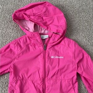 Columbia Hot Pink Hooded Windbreaker Jacket